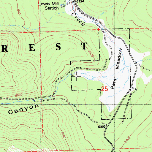 Topographic Map of Trosi Canyon, CA
