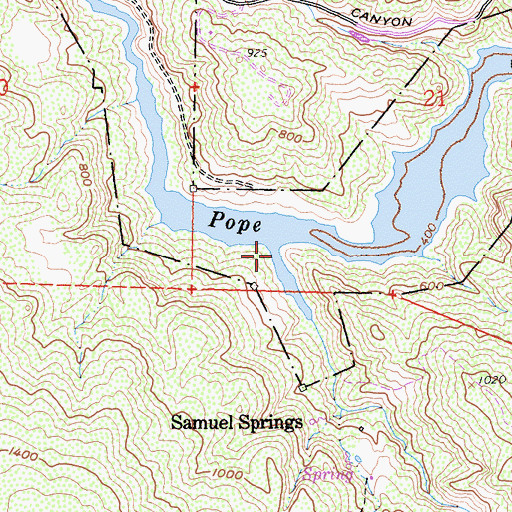 Topographic Map of Trout Creek, CA