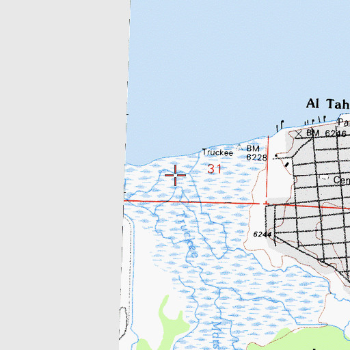 Topographic Map of Trout Creek, CA