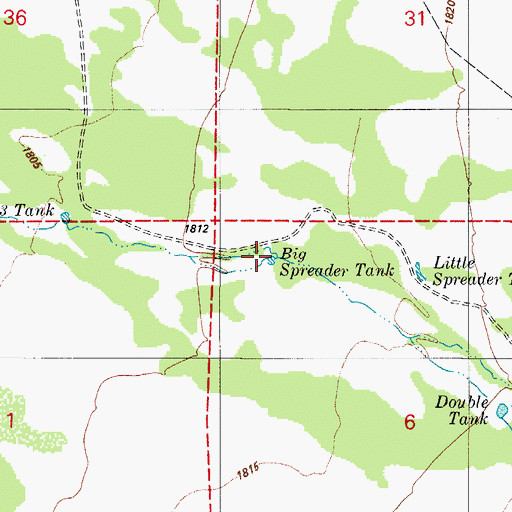 Topographic Map of Big Spreader Tank, AZ
