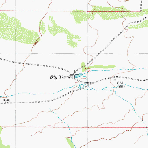 Topographic Map of Big Tank, AZ