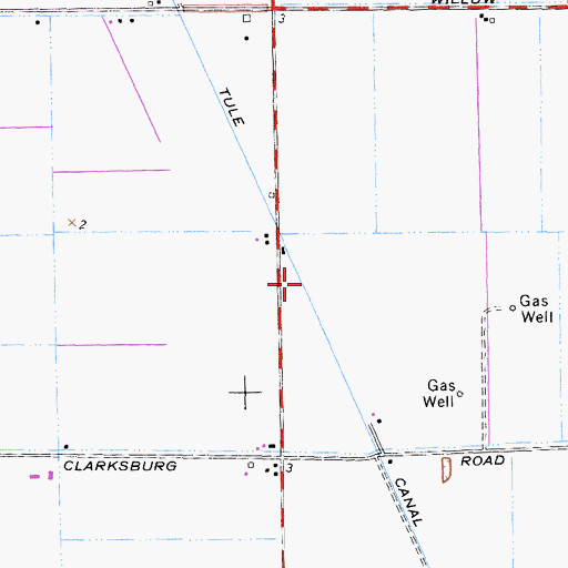Topographic Map of Tule Canal, CA