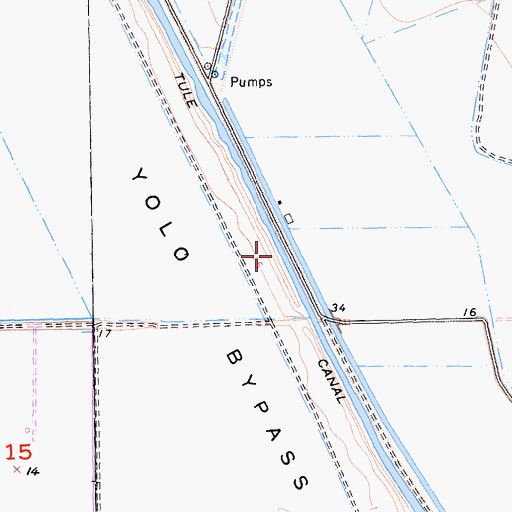 Topographic Map of Tule Canal, CA