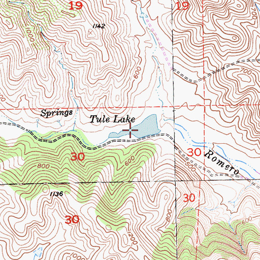 Topographic Map of Tule Lake, CA