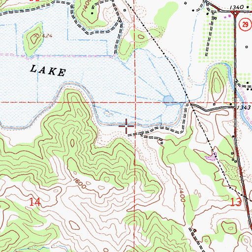 Topographic Map of Tule Lake, CA