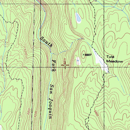 Topographic Map of Tule Meadow, CA