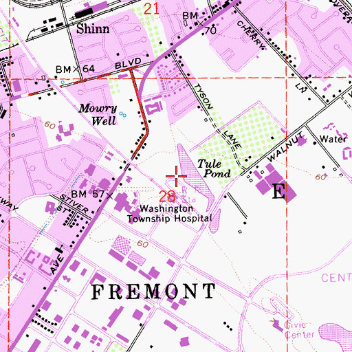 Topographic Map of Tule Pond, CA