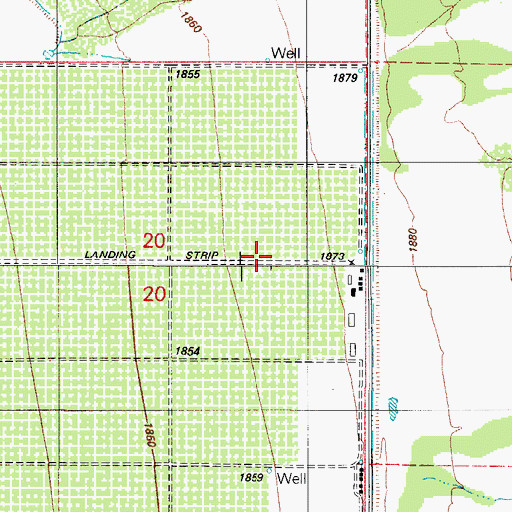 Topographic Map of Bud Antle Ranch Airstrip (historical), AZ