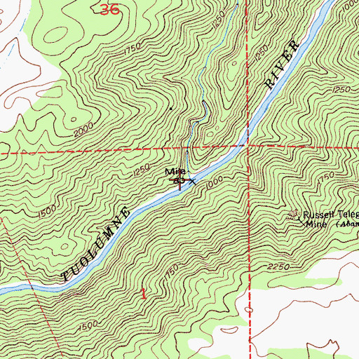 Topographic Map of Turnback Creek, CA