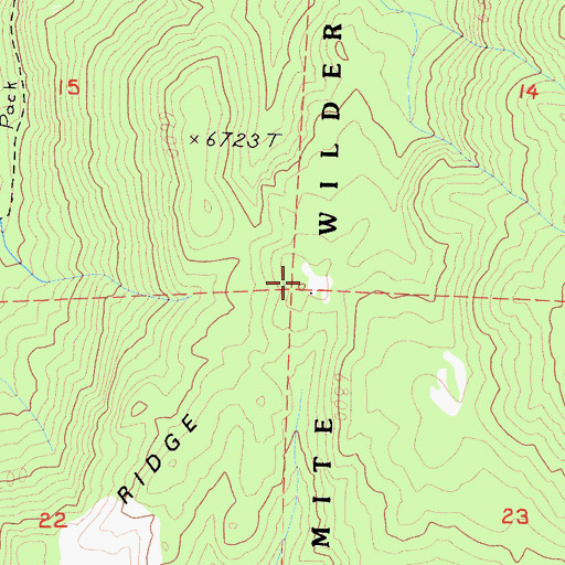 Topographic Map of Turner Ridge, CA