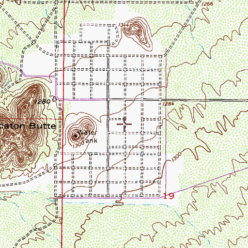 Topographic Map of Camp Rivers (historical), AZ