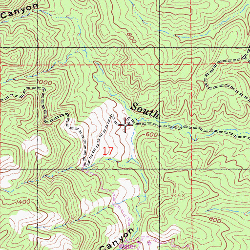 Topographic Map of Tut Canyon, CA