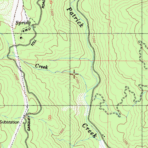 Topographic Map of Twelvemile Creek, CA