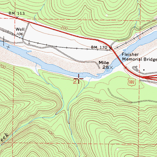 Topographic Map of Twin Creek, CA