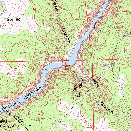 Topographic Map of Twin Gulch, CA