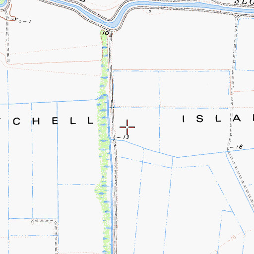 Topographic Map of Twitchell Island, CA