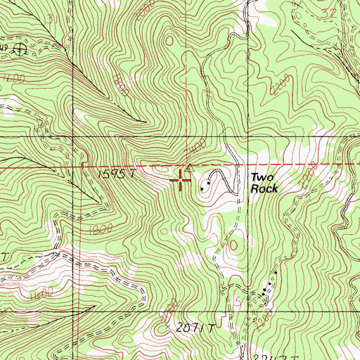 Topographic Map of Two Rock, CA