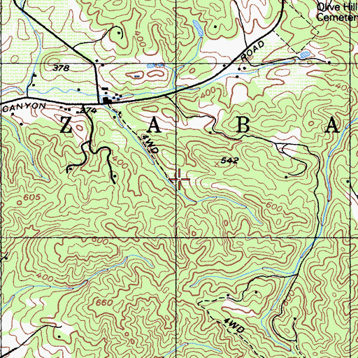 Topographic Map of Tzabaco, CA