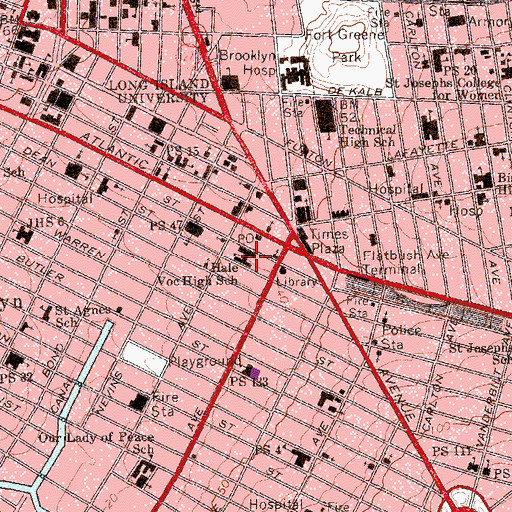 Topographic Map of Khalil Gibran International Academy, NY