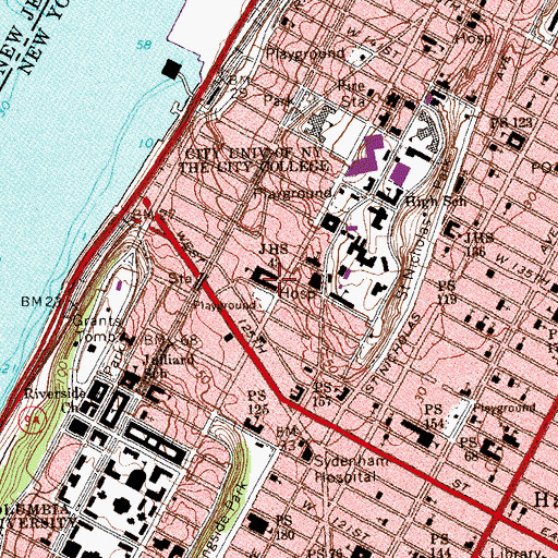 Topographic Map of Academy of Social Action, NY