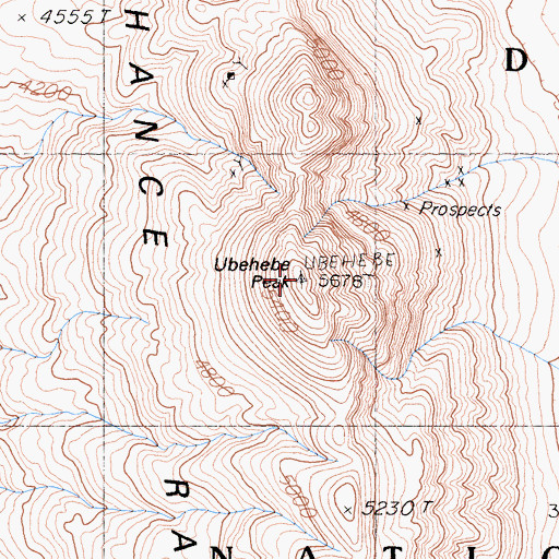 Topographic Map of Ubehebe Peak, CA