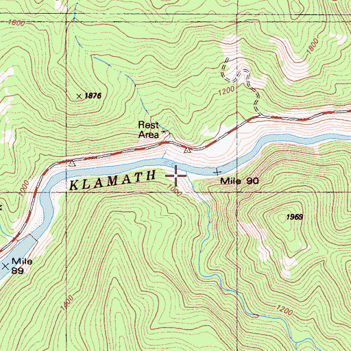 Topographic Map of Ukonom Creek, CA
