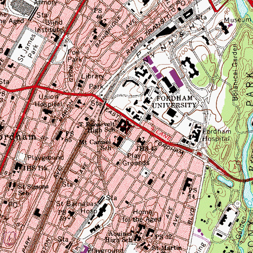 Topographic Map of Knowledge And Power Preparatory International High School, NY