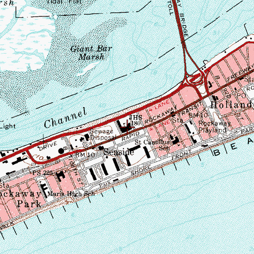 Topographic Map of MS 323 - Region 5 Scholars Academy, NY