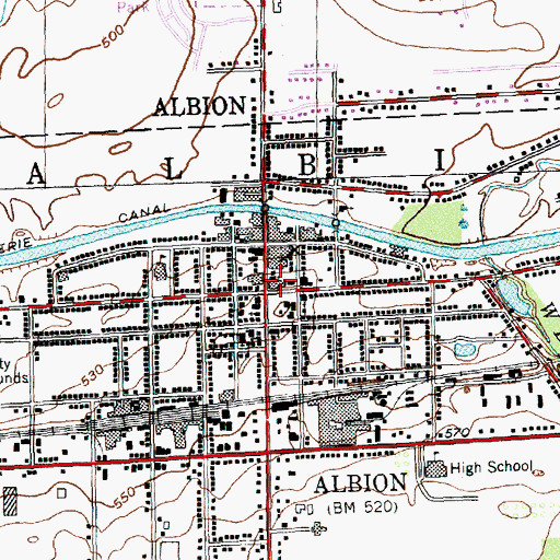 Topographic Map of First Presbyterian Church, NY
