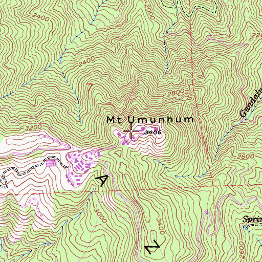 Topographic Map of Mount Umunhum, CA