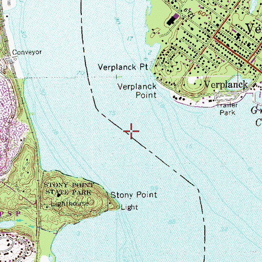 Topographic Map of King's Ferry (historical), NY