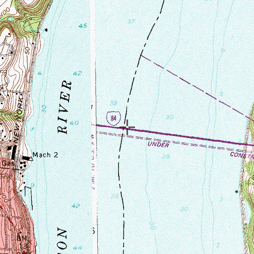 Topographic Map of Newburgh-Beacon Bridge, NY