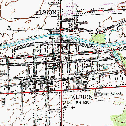 Topographic Map of Pullman Universalist Memorial Church, NY