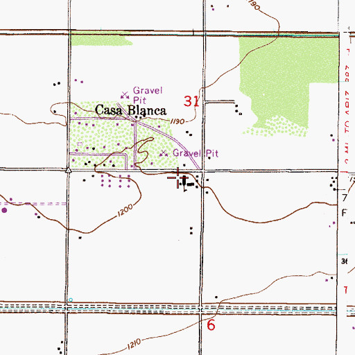 Topographic Map of Community Service Center and School, AZ