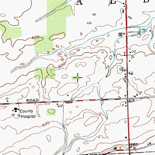 Topographic Map of Orleans County Home and Hospital (historical), NY