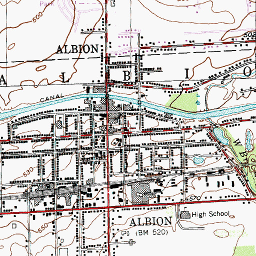 Topographic Map of First Methodist Church, NY