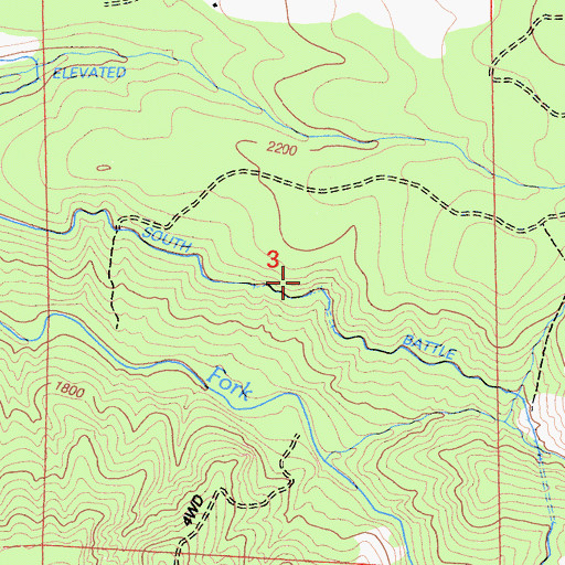 Topographic Map of Union Canal, CA