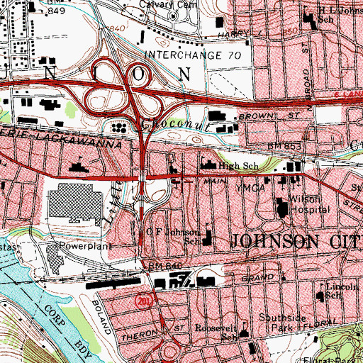 Topographic Map of Saint Pauls Lutheran Church, NY