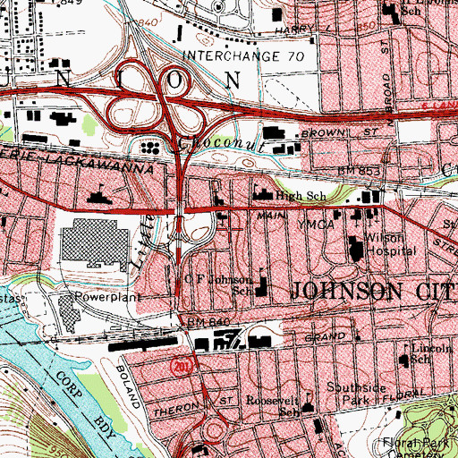 Topographic Map of Church of Christ in Christian Union, NY