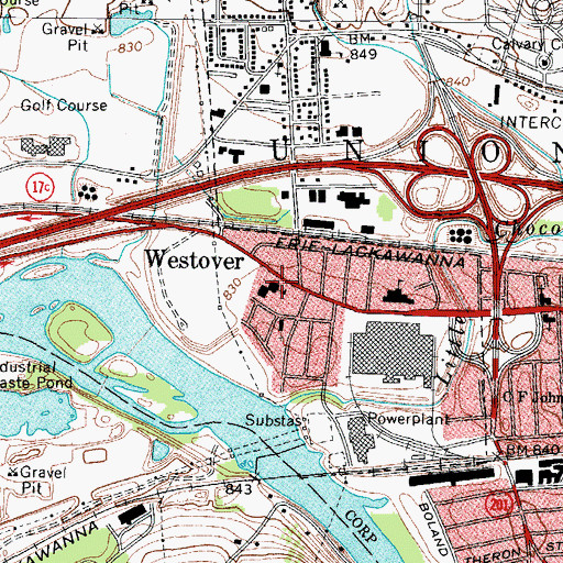 Topographic Map of Westover School, NY