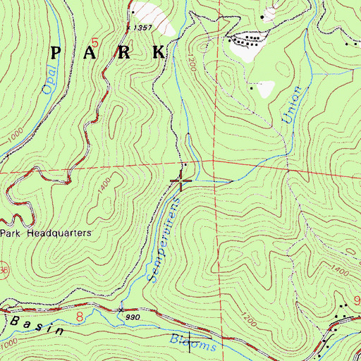 Topographic Map of Union Creek, CA