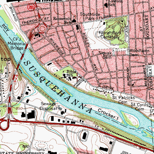 Topographic Map of Patterson Hall, NY