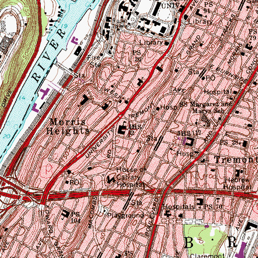 Topographic Map of Academy For Language And Technology, NY