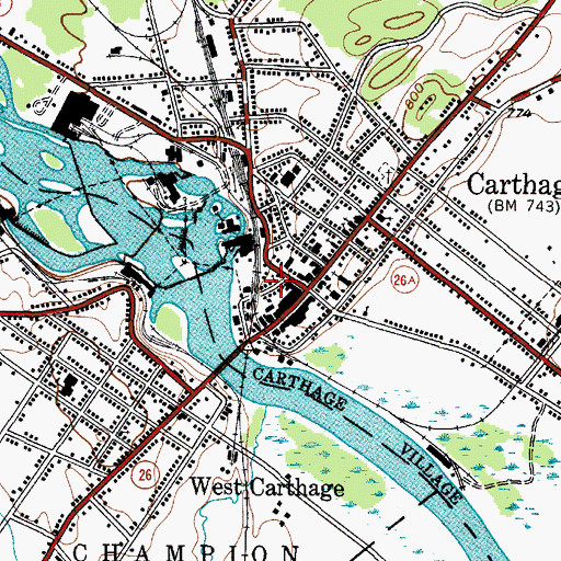Topographic Map of Church of the Nazarene, NY