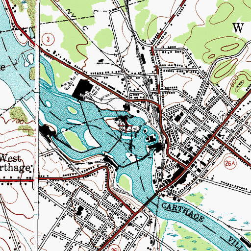 Topographic Map of Tannery Island, NY