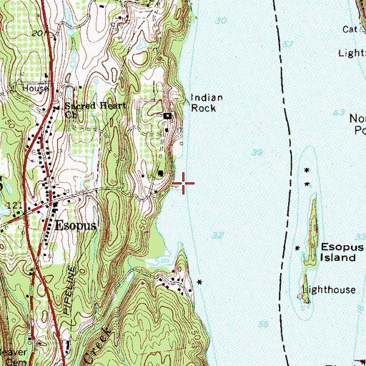 Topographic Map of Brown's Dock, NY