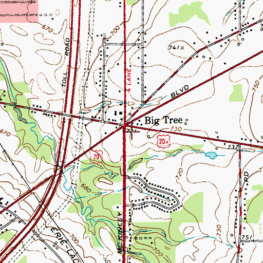 Topographic Map of Deonundaga (historical), NY