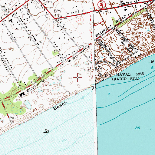 Topographic Map of Amagansett National Wildlife Refuge, NY