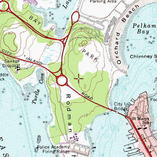 Topographic Map of Camp Mulrooney (historical), NY