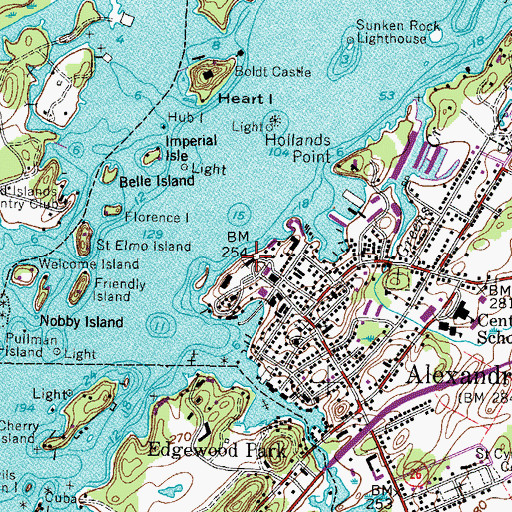 Topographic Map of Edward John Noble Hospital, NY